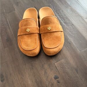 Tory Burch Brown Suede Mules